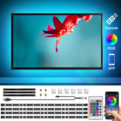 LED USB Backlight TV Hintergrundbeleuchtung 2M Lichtstripe Streifen RGB PC-Band - Bild 1 von 4