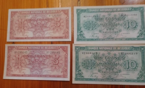 Belgium WWll 5 & 10 Francs Cover