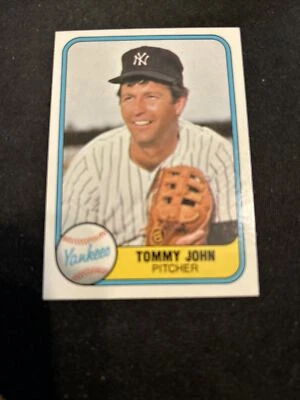 Tarjeta de béisbol Fleer 1981 #81 Tommy John New York Yankees casi nueva ¡Envío gratuito! Foto 1 de 3
