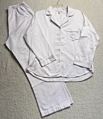 Juego de 2 pijamas de punto rosa claro Miss Elaine talla mediana excelente estado Foto 1 de 4