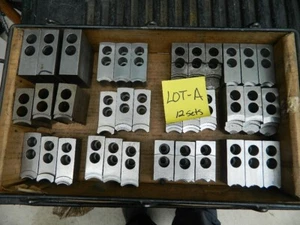 Lote de juegos de 3 mordazas dentados de acero mandril de torno de torneado de producción A651.06 HF SP HP - Imagen 1 de 4