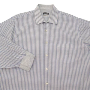 Camisa Van Heusen Para Hombre 16.5 34/35 L Aire Ajuste Regular Elastizada Azul Blanco Ventana - Imagen 1 de 13