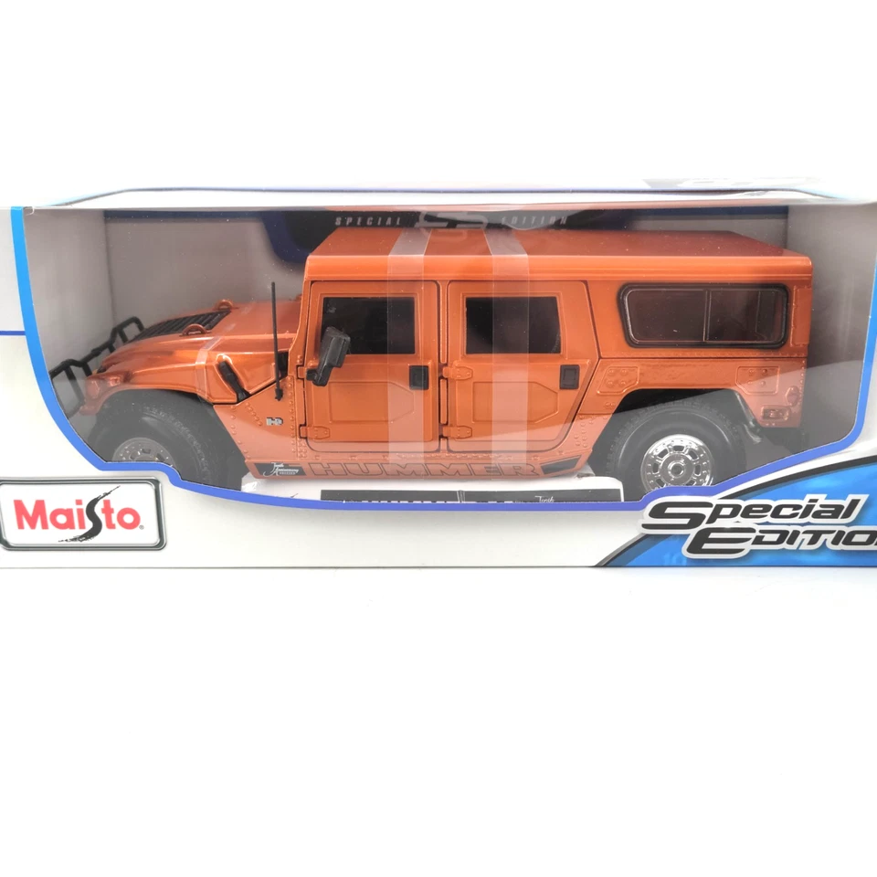 Hummer H1 Maisto 1:18 Scale Model Car Burnt Orange 10th Anniversary Edition  - Image 1 of 4