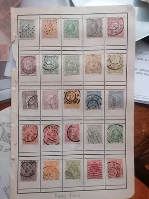 Pays Bas : plus de 200 timbres sur feuille charnière avec anciens - Photo 1/4