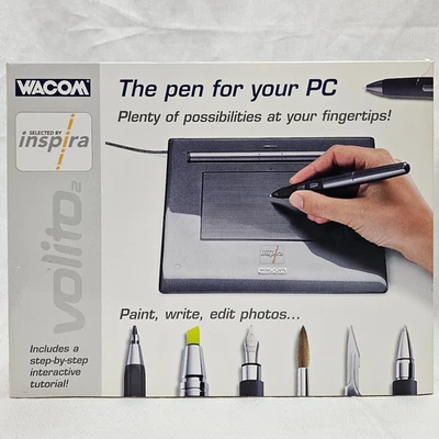 NEW WACOM Volito 2 Inspira CTF-010-B The Pen For Your PC 2005 Paint Write Edit - Image 1 of 4