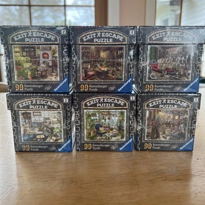 Ravensburger Exit Escape Puzzle 99 Pieces Complete Set 1 to 6 New Sealed Lot - Image 1 of 4