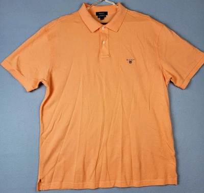 Polo GANT Para Hombre 2XL Manga Corta Logo Bordado Naranja Calce Regular Preppy  Foto 1 de 4