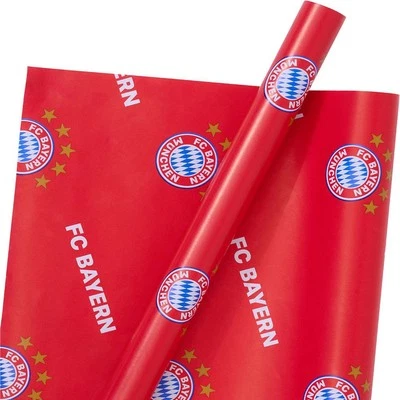 FC Bayern München Geschenkpapier Logo Schriftzug 70x200 cm FC Bayern Fanartikel