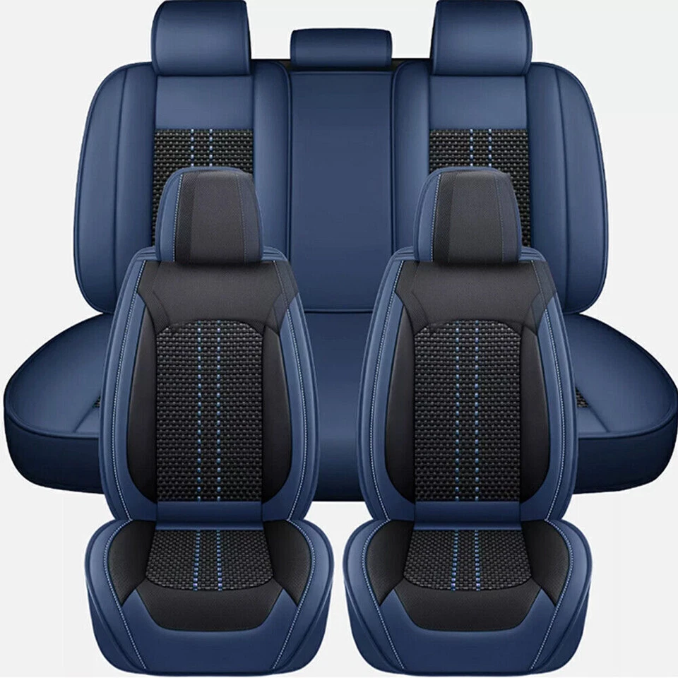 Juego completo de funda de asiento de coche de 5 asientos de cuero protector trasero delantero para Toyota Cvhctqlg Foto 1 de 4