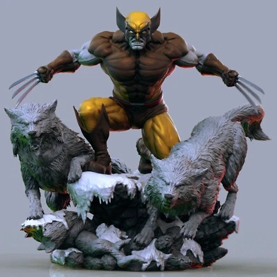 Wolverine X-Men Marvel 3D Printed Figure, Unpainted Mutant Hero Model Kit - Image 1 of 4