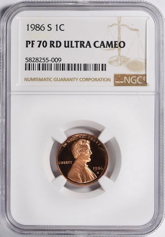 1986-S Lincoln Cent NGC PF 70 RD Ultra Cameo Cover