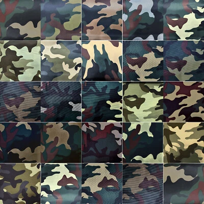 Eco Friendly Water Repellent Waterproof Camouflage Outdoor Clothing Fabric 58"w - Image 1 of 4