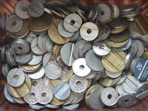 'Job Lot' Telephone Tokens Most French/Thailand Good Mix 85 Pieces £25.00 - Picture 1 of 6