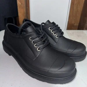Hunter Original Derby Shoes Black Waterproof Wellies Lace Up Size 8  - Picture 1 of 6
