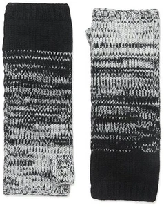 NEW NIP Sofia Cashmere Black Marled Ombre Knit Fingerless Gloves 100% Cashmere - Picture 1 of 1