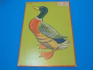 Duck Frame Tray Puzzle By Milton Bradley Vintage 1958 8 Pieces - Picture 1 of 6