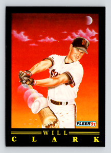 1991 Fleer Card, #2 Will Clark, San Francisco Giants Wall of Fame