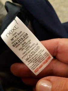Next Mens Suit Jacket. Navy. 36R. Slim Fit - Picture 1 of 7
