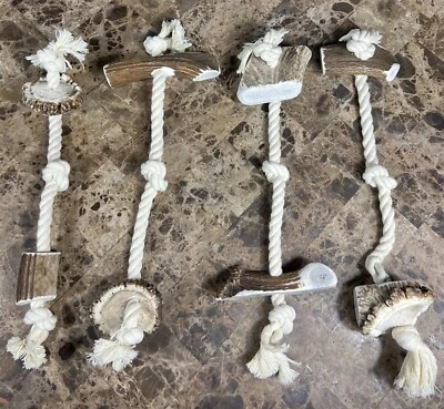 麋鹿角棉绳咀嚼玩具 — 第 1/4 张图片