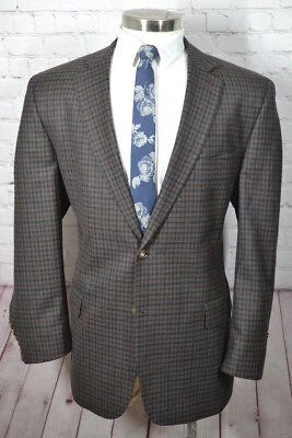 Abrigo Blazer Chaqueta Abrigo Deportivo Palm Beach Para Hombres Marrón Cuadros Lana CLÁSICO TALLA 46L Foto 1 de 4