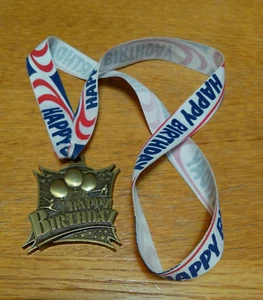 Hasty Awards Happy Birthday Necklace Medallion Kids Party Metallic Medal - Picture 1 of 6