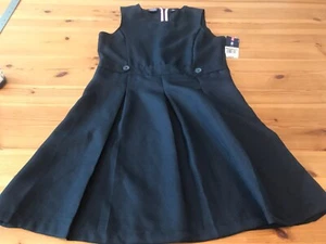 IZOD School Uniform Navy Dress Girls 14 Ruffles on Pockets Zipper Back Lghtwgt - Picture 1 of 4