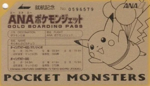 POKEMON ANA PROMO GOLD BOARDING PASS - Picture 1 of 1