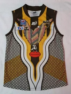 🔶️NTFL INDIGENOUS BIG RIVER HAWKS AFL JERSEY GUERNSEY WAFL PLAYER ISSUE #21 M - Picture 1 of 5