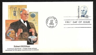 #1866 37c  Robert Millikan - Fleetwood FDC - Image 1 of 2