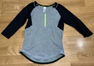 Girl's Ivivva Lululemon Black / Gray Top w/Lime Green Accents Size 8 EUC - Picture 1 of 4