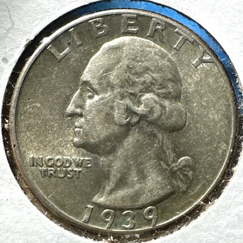 1939 25C Washington Quarter, SILVER (74335) Cover