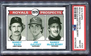 1979 ROYALS PROSPECTS #707 TOPPS PSA 8 NM MINT BASS/GAUDET/McGILBERRY-SHIPS FREE - Picture 1 of 3