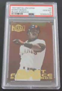 PSA 10 1997 METAL UNIVERSE BARRY BONDS BLAST FURNACE SP INSERT RARE L@@K - Picture 1 of 2