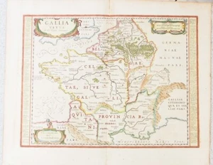 Large Map "Gallia Vetus Ad Lulij Caesaris, Ortelius? Circa 1600 - Picture 1 of 7