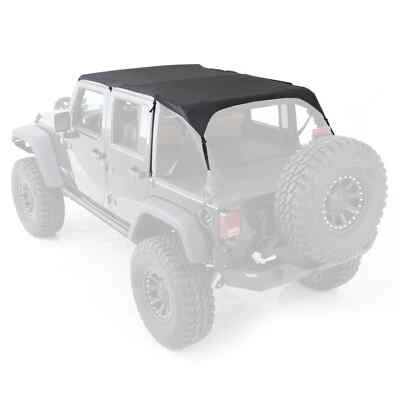 Smittybilt Extended Brief Top for 2010-18 Jeep Wrangler Jk 4 Dr Black Diamond Foto 1 de 3
