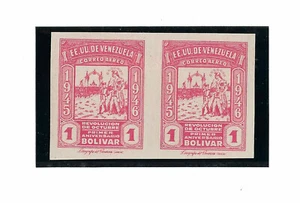 1946 Revolution of October, pair imperforated, MNH                       V-c221b - Picture 1 of 2