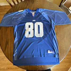 New York Giants Jeremy Shockey Reebok NFL Jersey Men’s XXL Blue Upcycled Vintage - Picture 1 of 10