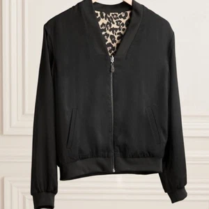 Stella & Dot | Reversible Bomber | Leopard - Picture 1 of 11