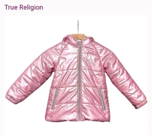 True Religion Light Pink kids quilted jacket Size 6 For Girls - Picture 1 of 3