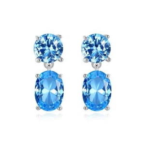 BENIAMINO Damen Ohrringe Ohrstecker 925er Sterling Silber Sky Blue Topas OVP - Bild 1 von 6