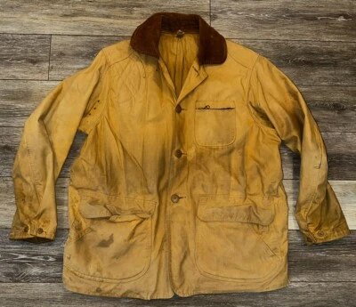 Vtg JC Higgins Sears & Roebuck Hunting Canvas Barn Jacket Field Coat Mens Medium - Image 1 of 4