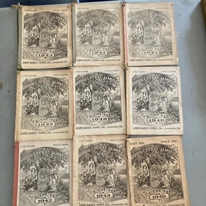 9 AGRICULTURAL ALMANAC John Baer's Sons Lancaster PA Johann Bar's 1930s-1940’s - Picture 1 of 24