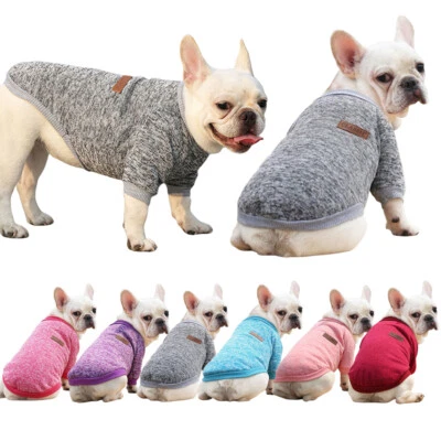 Pet Dog Cat Winter Warm Fleece Vest Clothes Puppy T Shirt Sweater Apparel Co - - Image 1 of 4