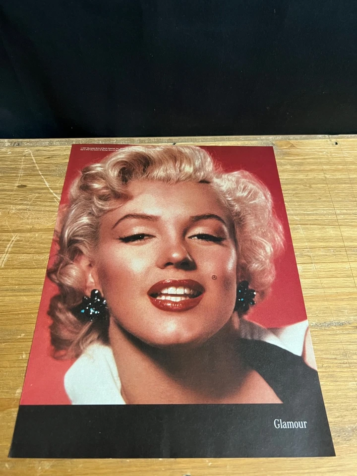 1997 VINTAGE 8X11 PRINT AD FOR MERCEDES-BENZ CARS EMBLEM ON MARILYN MONROE FACE - Image 1 of 1