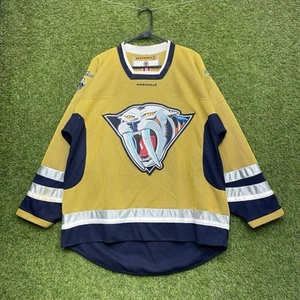 Koho Nashville Predators Hiking Jersey Mens Large Mustard Cat Vintage Alternate - Picture 1 of 18