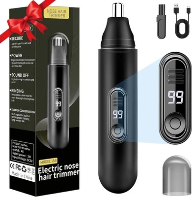 DICTIEN Tondeuse Nez, Coupe Poils Nez et Oreilles USB Rechargeable, LCD Écran, IPX7...