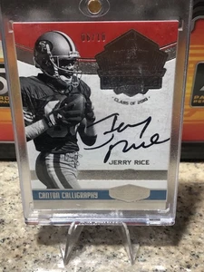 Jerry Rice 2016 Panini Platten & Patches Kalligraphie auf Karte Autogramm /10 HOF 49ers - Bild 1 von 10