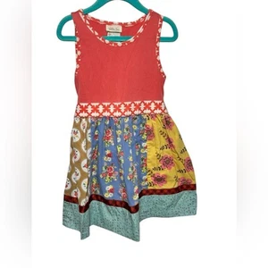 Matilda Jane Festive Florals Lap Dress with Back Bow Sleeveless Preppy Classic - Picture 1 of 4