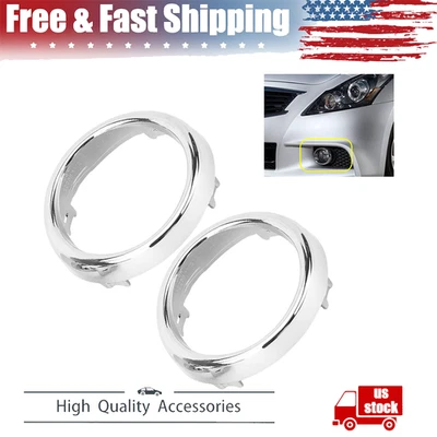 2pcs For Infiniti G25 G37 Sport Chrome Trim Bezel Ring Fog Lamp 62256-1MS2A — 第 1/4 张图片