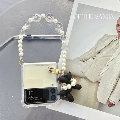 Custodia trasparente catena Cover Telefono Cinghia Per Samsung Z Telefono 3 Flip - Immagine 1 di 4